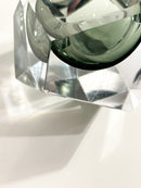 Posacenere in Vetro di Murano Grigio Attribuito ad Alessandro Mandruzzato Anni 70