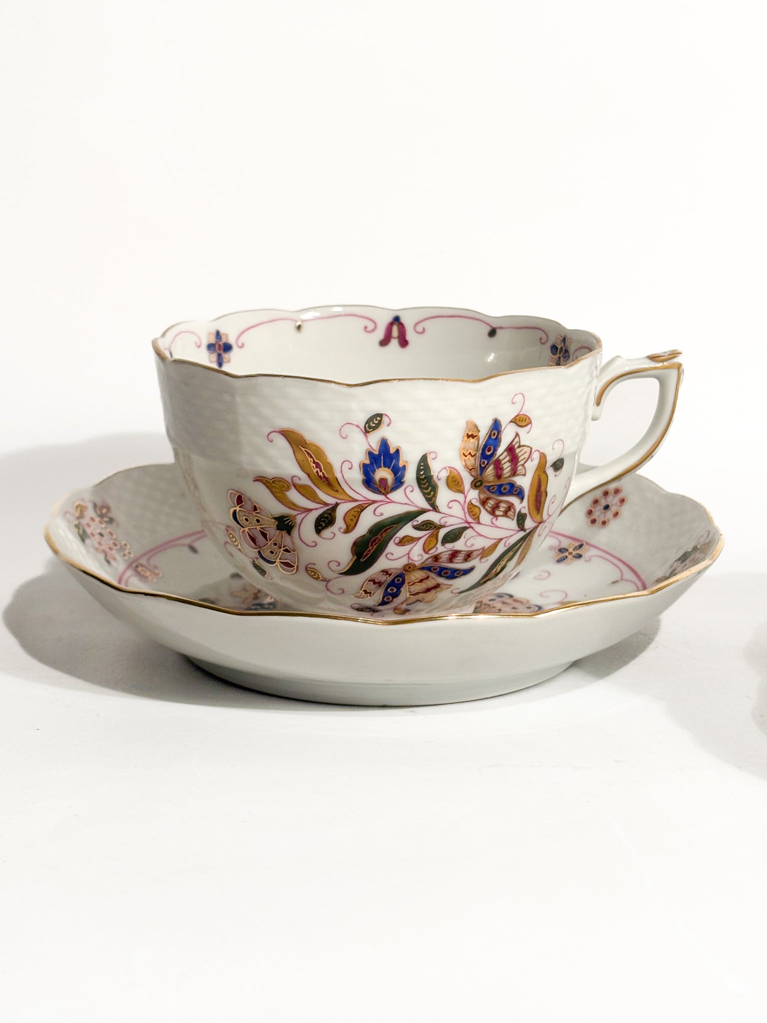 Coppia di Tazze in Porcellana di Herend Candida Tupini Napoli