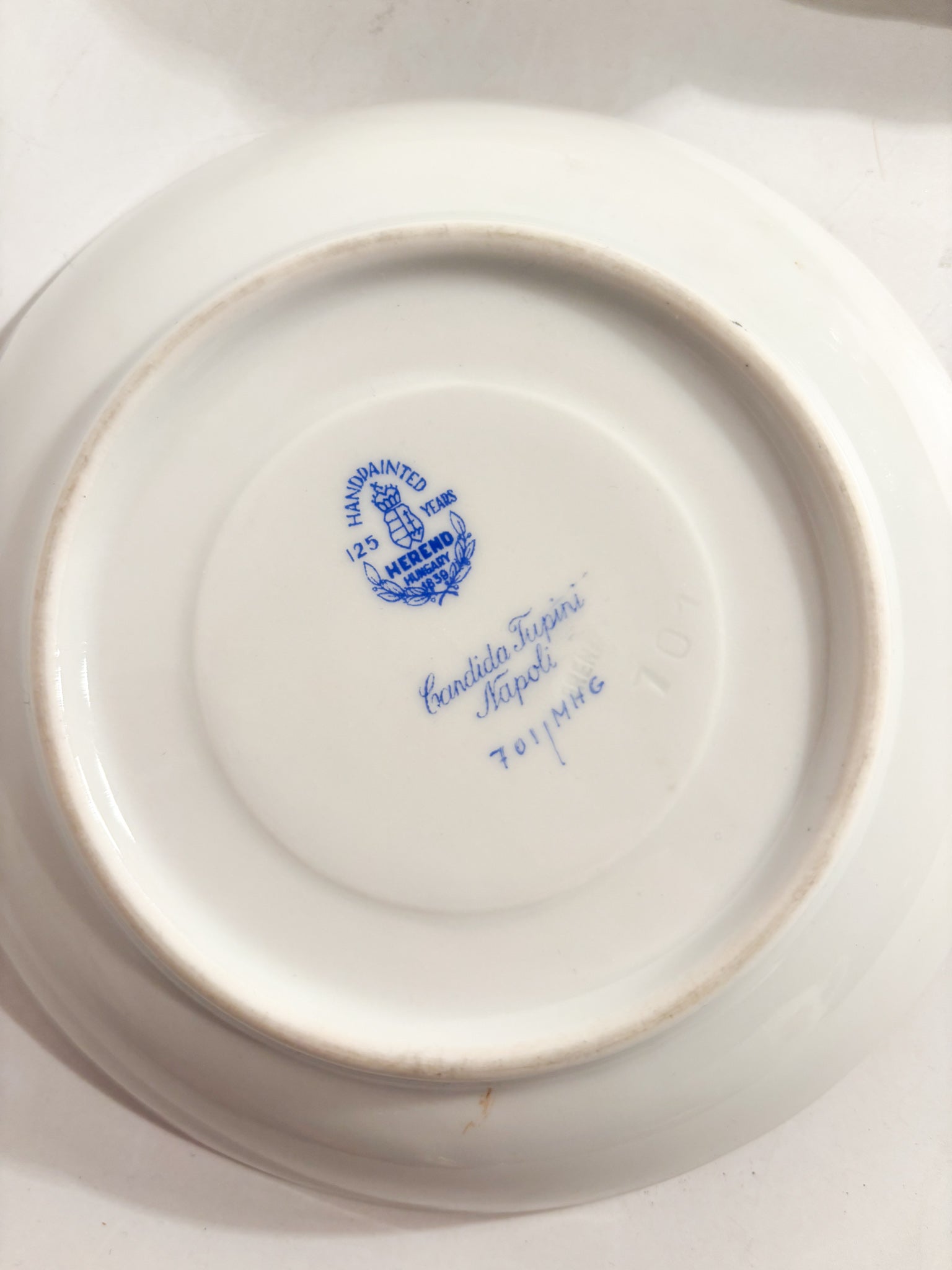 Coppia di Tazze in Porcellana di Herend Candida Tupini Napoli