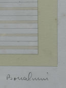 Serigrafia su Carta "Composizione" di Agostino Bonalumi del 1995