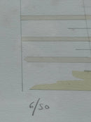 Serigrafia su Carta "Composizione" di Agostino Bonalumi del 1995