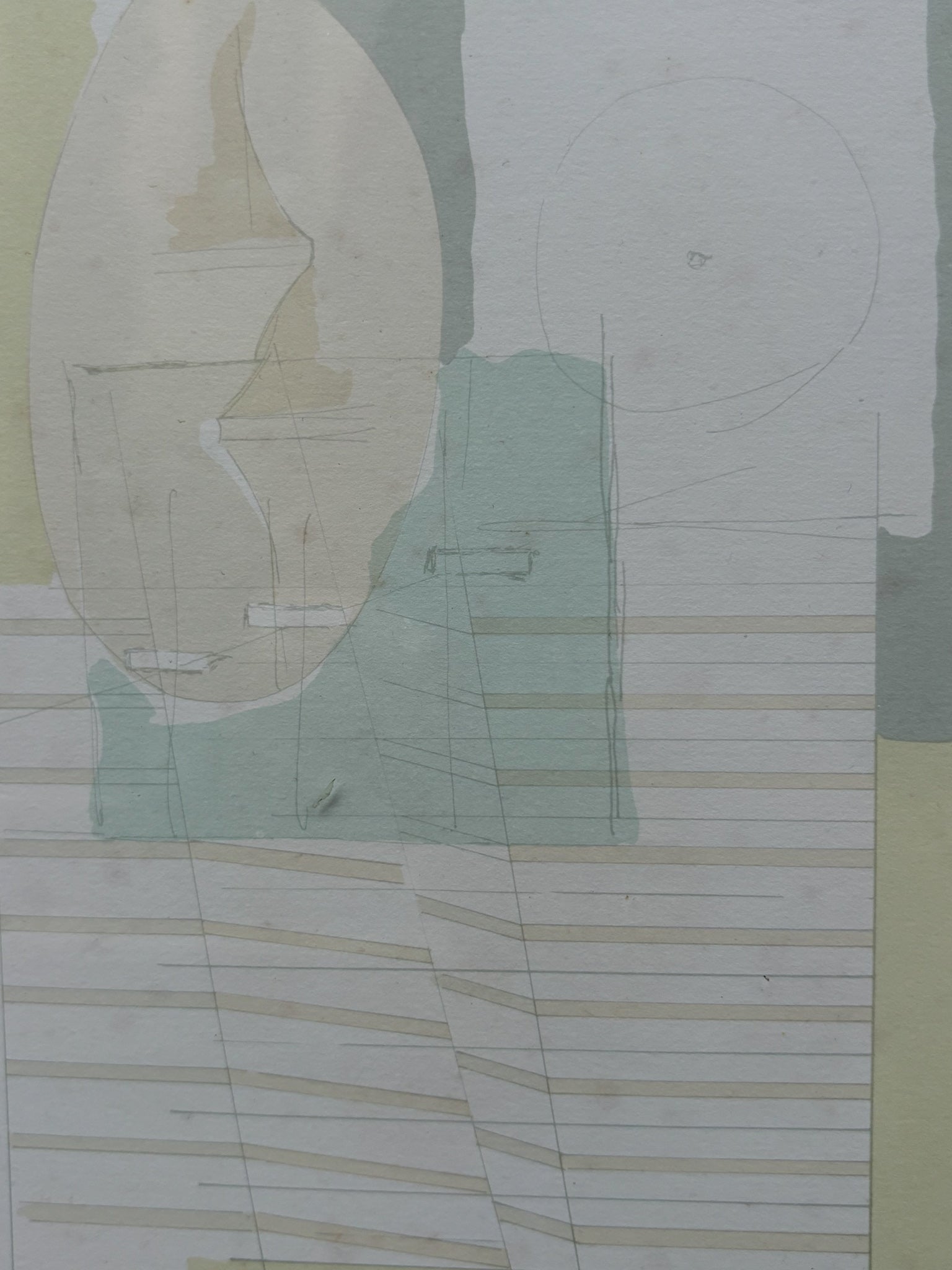 Silkscreen on Paper "Composition" by Agostino Bonalumi from 1995