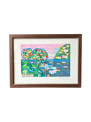 Litografia di Paesaggio di Ibrahim Kodra Anni 70