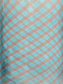 Vaso Monofiore La Murrina in Vetro di Murano Azzurro e Rosa Lavorazione a Canne Anni 80