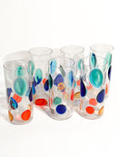 Set of 6 Beverage Glasses by Simone Cenedese in Multicolored Murano Glass 90s