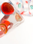 Set of 6 Beverage Glasses by Simone Cenedese in Multicolored Murano Glass 90s