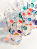 Set of 6 Beverage Glasses by Simone Cenedese in Multicolored Murano Glass 90s