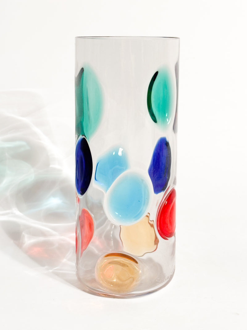 Set da 6 Bicchieri di Bevanda di Simone Cenedese in Vetro di Murano Multicolore Anni 90