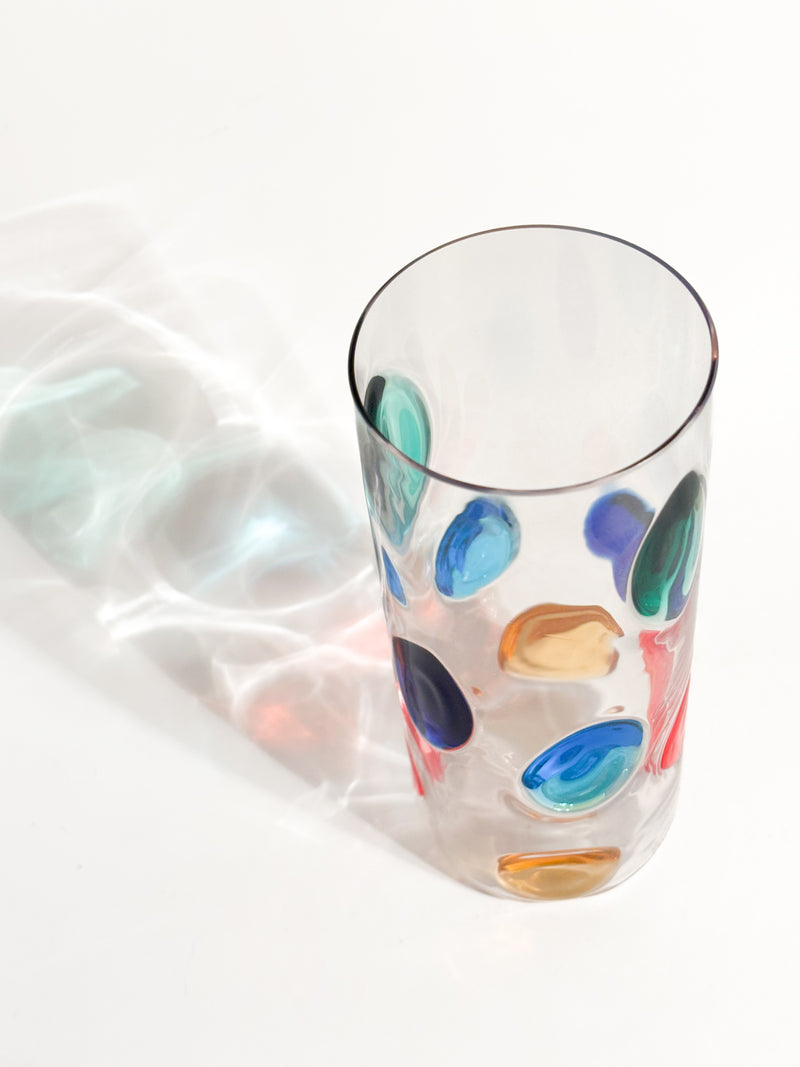 Set da 6 Bicchieri di Bevanda di Simone Cenedese in Vetro di Murano Multicolore Anni 90