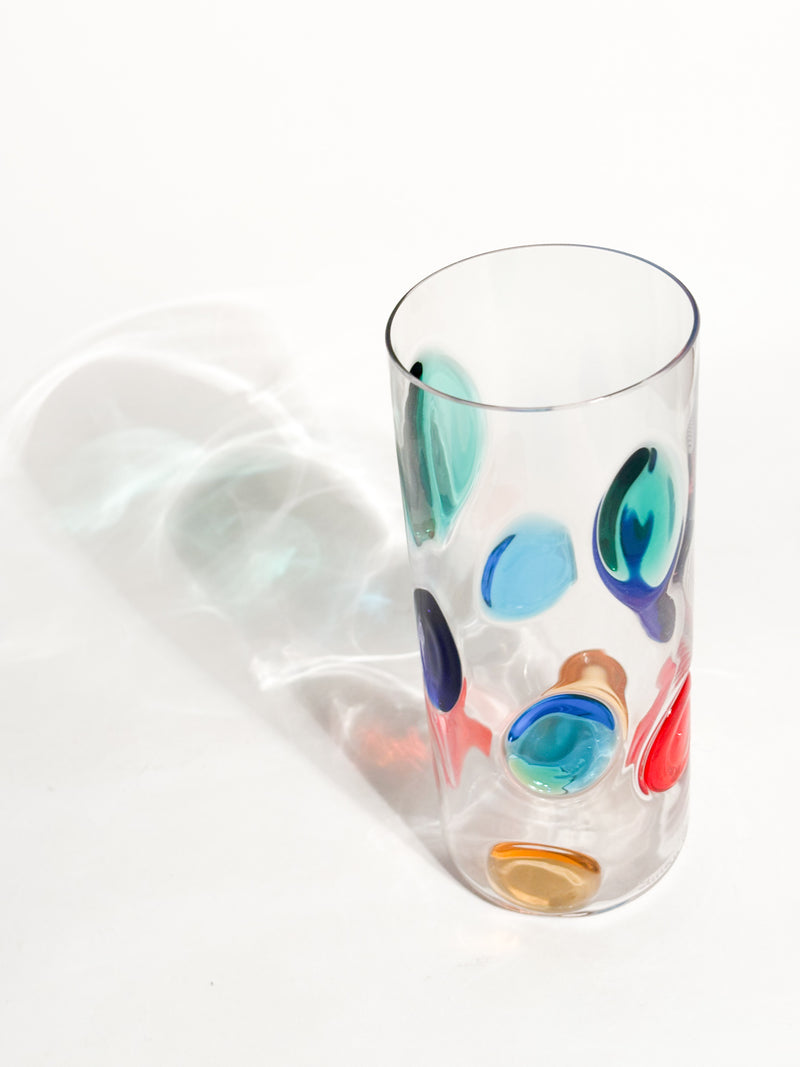 Set da 6 Bicchieri di Bevanda di Simone Cenedese in Vetro di Murano Multicolore Anni 90