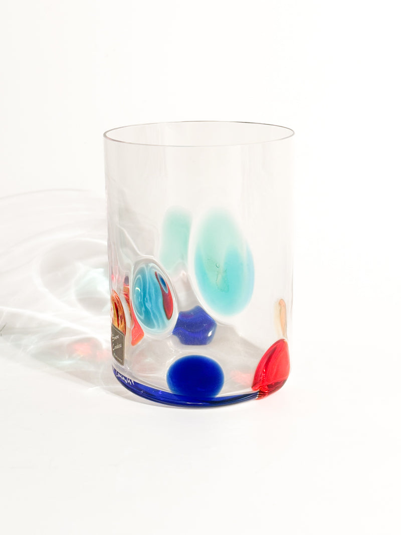 Set da 6 Bicchieri di Simone Cenedese in Vetro di Murano Multicolore Anni 90