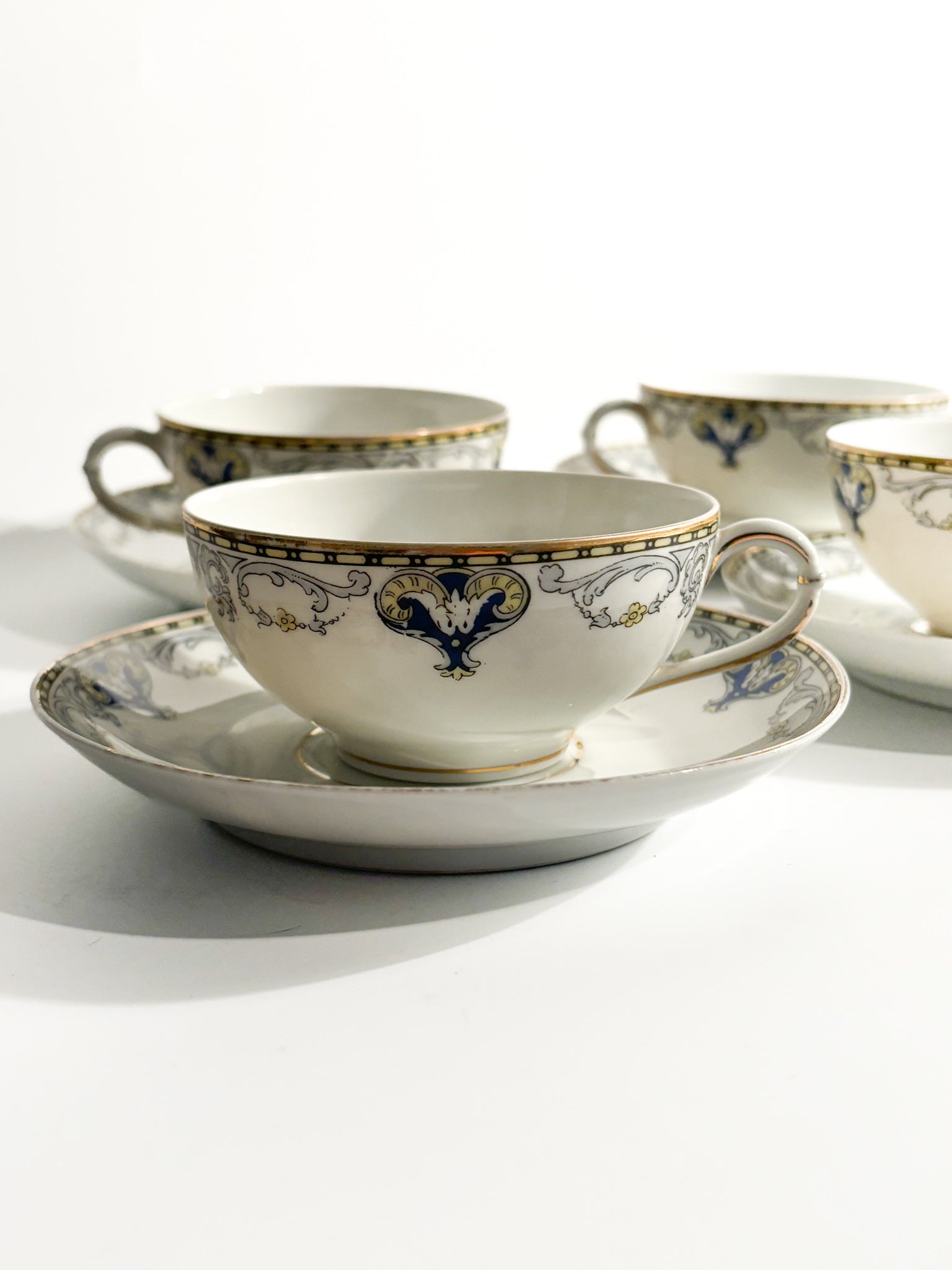 Set of Eight Porcelain Cups by Richard Ginori, 1930s