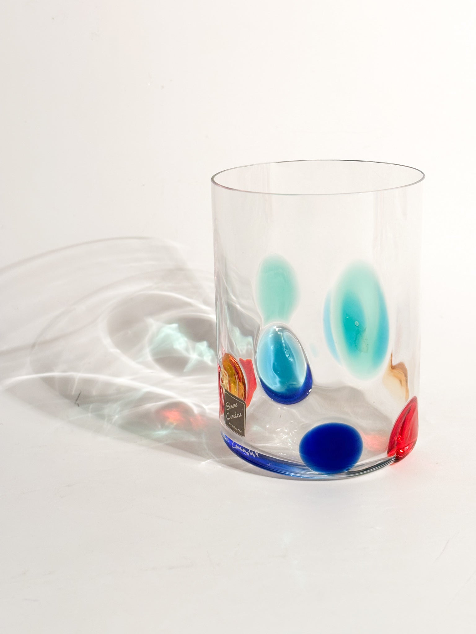 Set of 6 Glasses by Simone Cenedese in Multicolored Murano Glass 90s