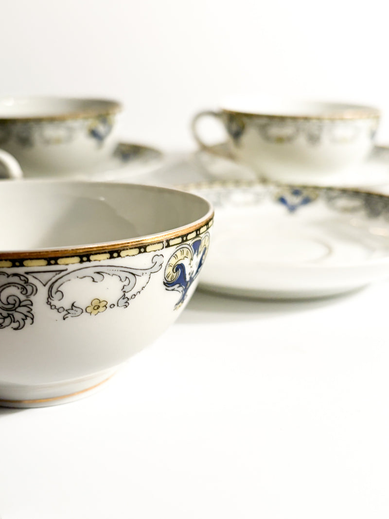 Set of Eight Porcelain Cups by Richard Ginori, 1930s