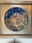 Piatto in Ceramica "Campo di Pane" di Mario Schifano Anni 70