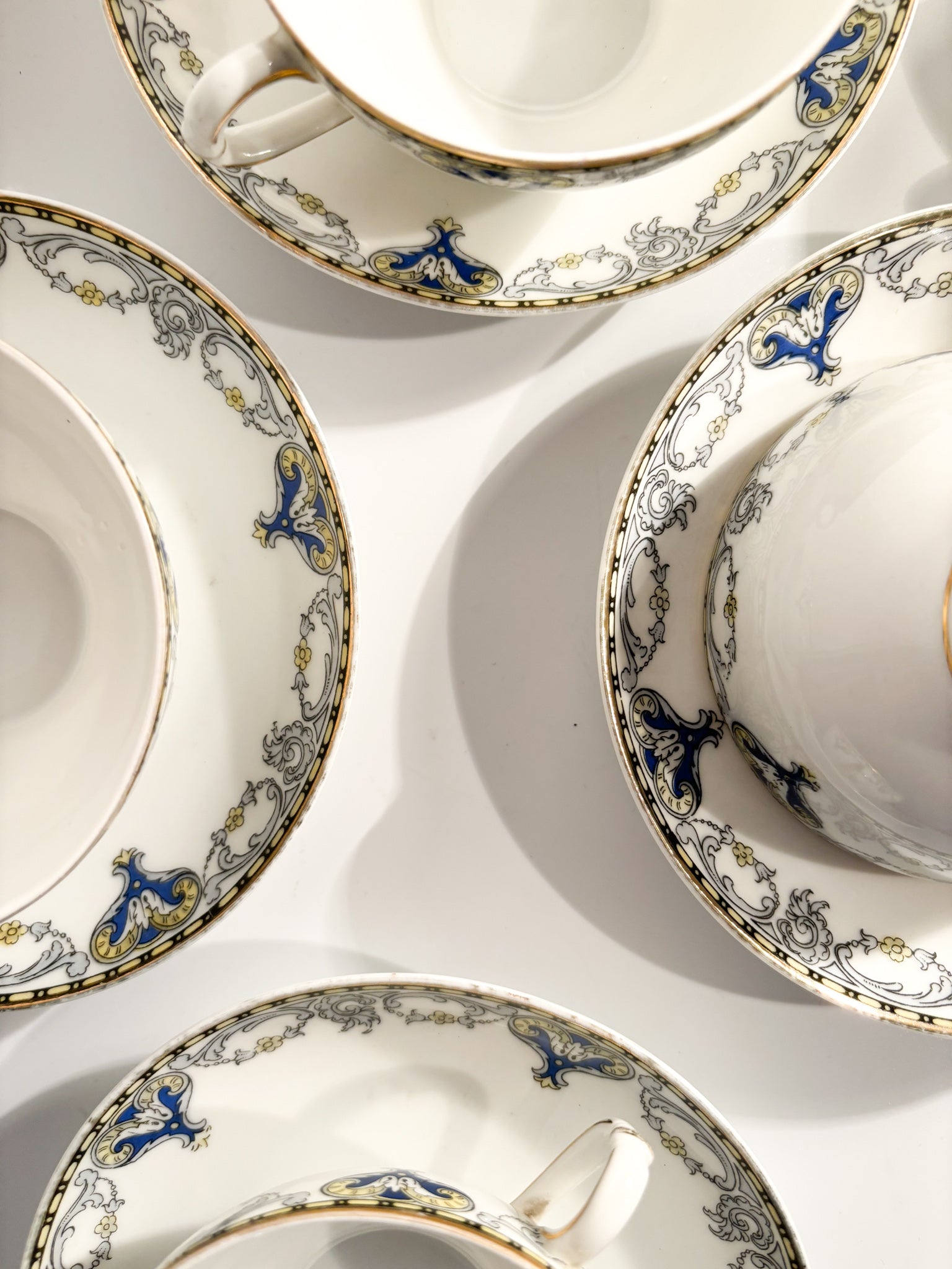 Set of Eight Porcelain Cups by Richard Ginori, 1930s