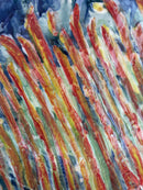 Piatto in Ceramica "Campo di Pane" di Mario Schifano Anni 70