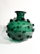 Vaso in Vetro di Murano Verde Soffiato a Mano Anni 50