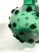 Vaso in Vetro di Murano Verde Soffiato a Mano Anni 50
