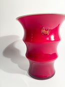 Opal Vase in Danish Red Glass by Holmegaard, 1990s