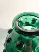 Vaso in Vetro di Murano Verde Soffiato a Mano Anni 50