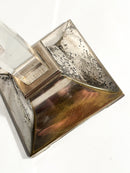 Set da Tre Portacandele in Plexiglass e Metallo Argentato Anni 70