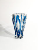 Vaso in Cristallo Francese Saint-Louis Blu Anni 40