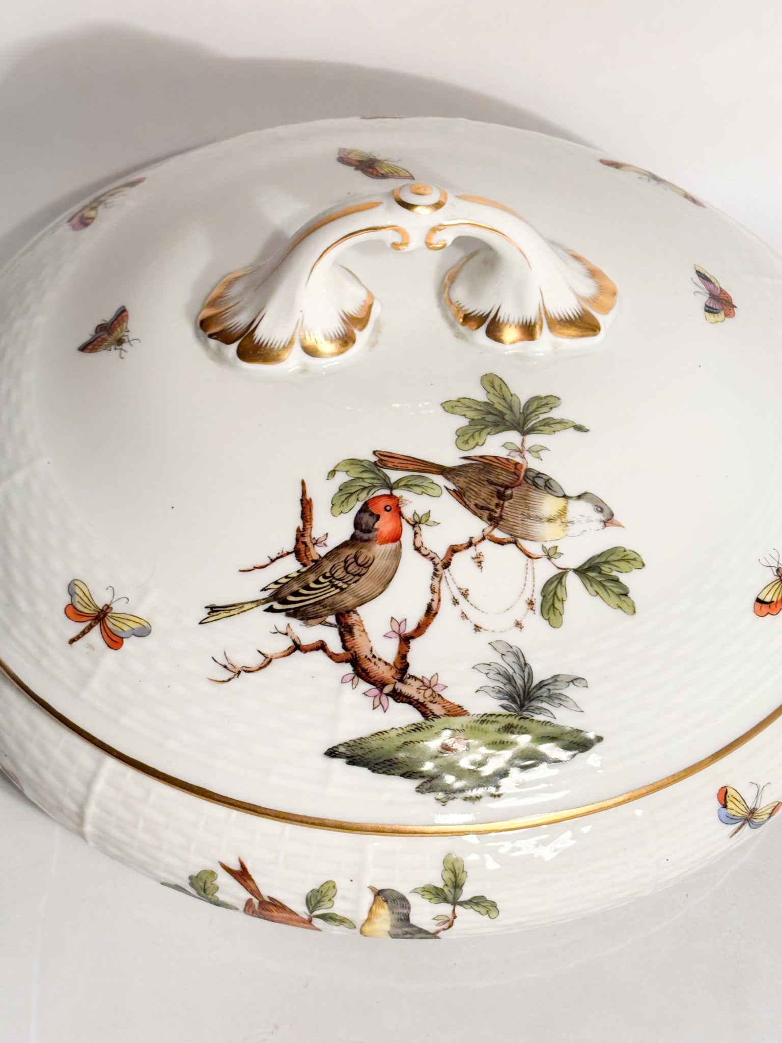 Zuppiera Centrotavola in Porcellana di Herend Rothschild Anni 70