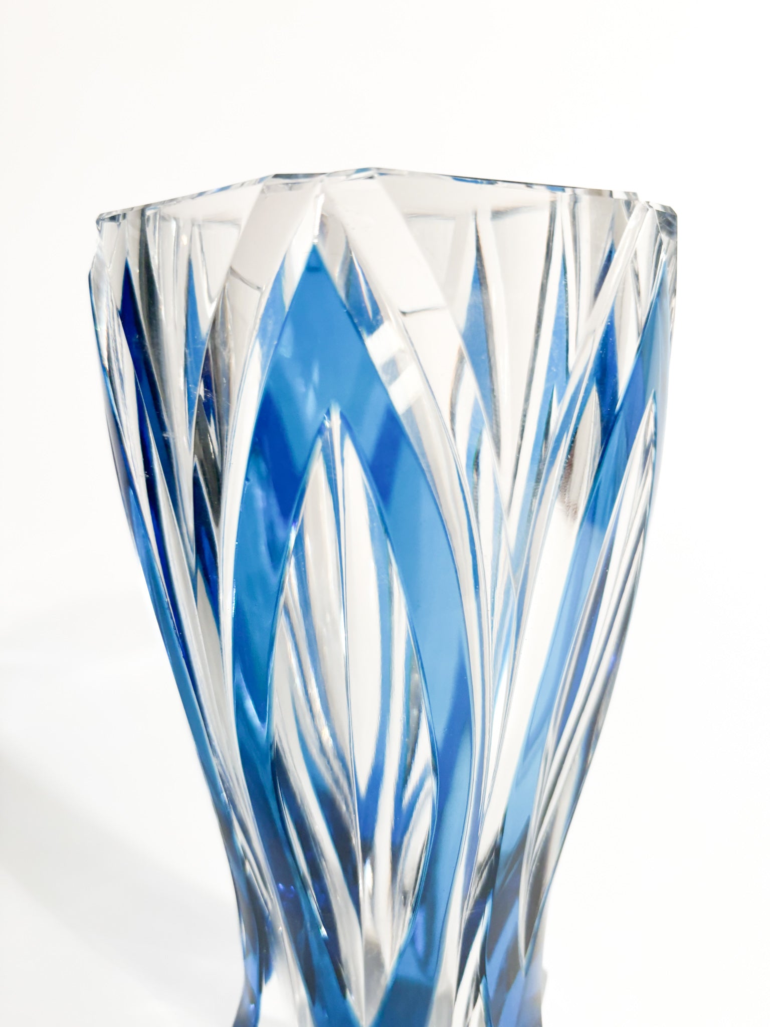 Saint-Louis Blue French Crystal Vase from the 1940s