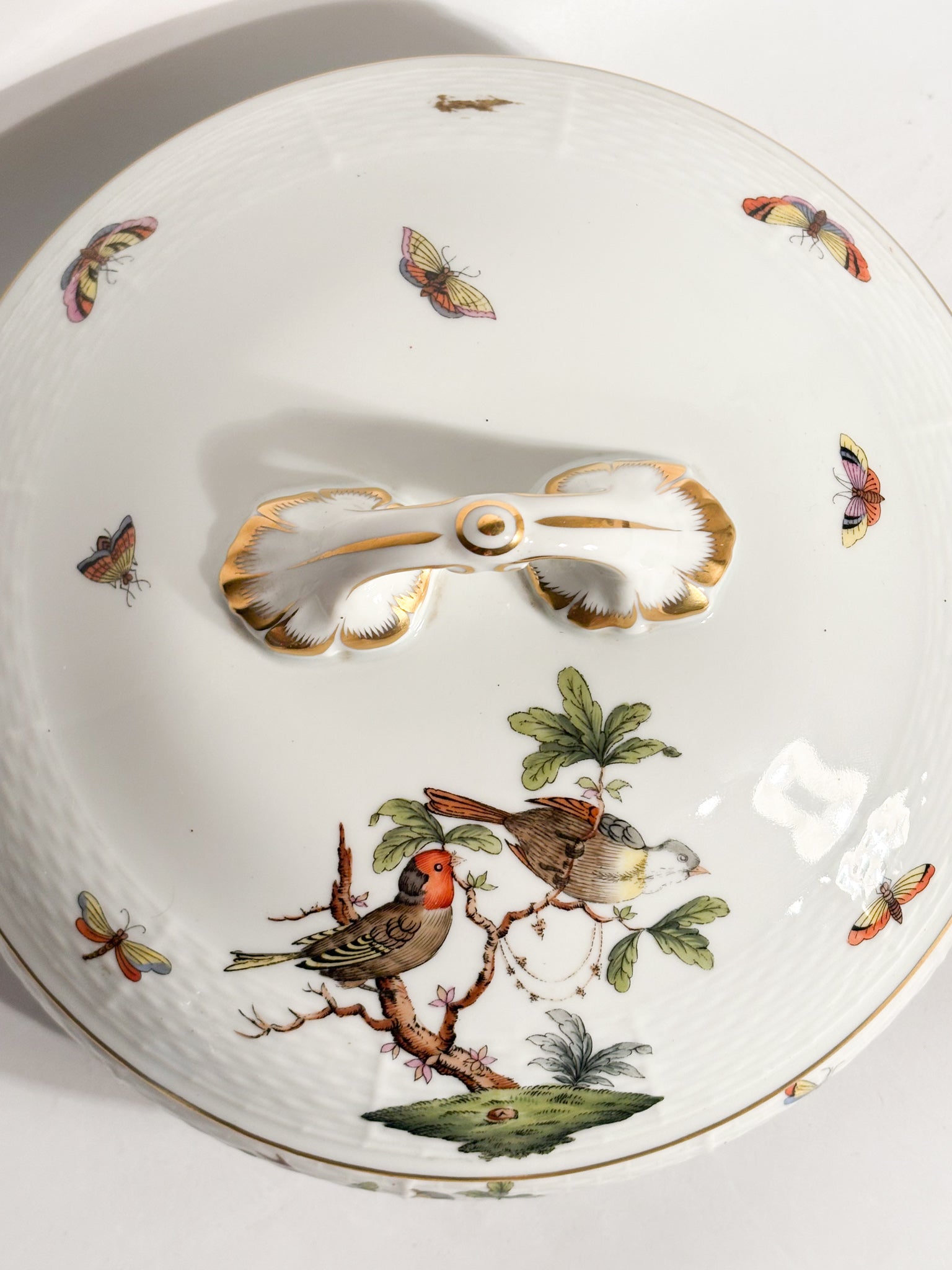 Zuppiera Centrotavola in Porcellana di Herend Rothschild Anni 70