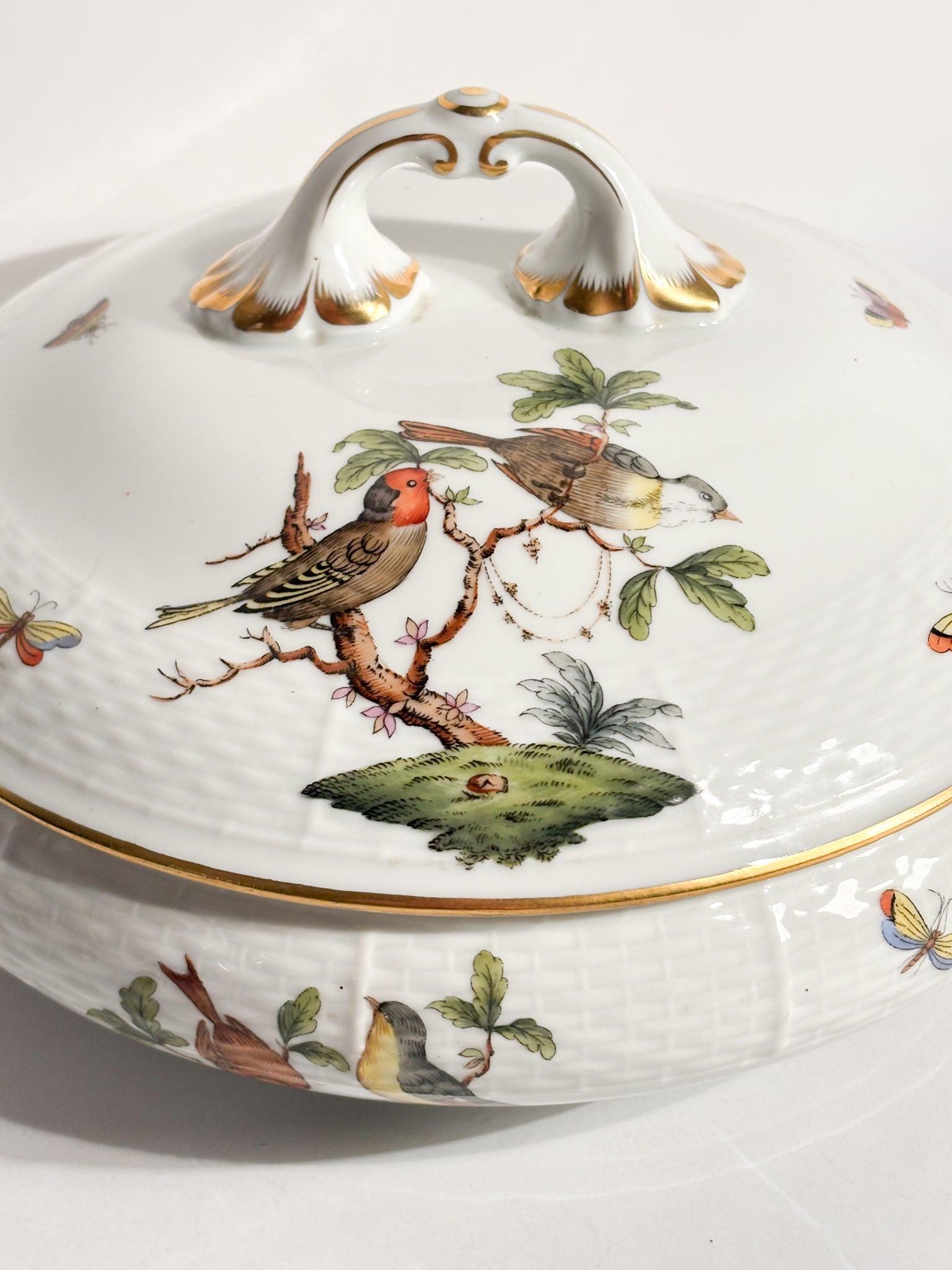 Zuppiera Centrotavola in Porcellana di Herend Rothschild Anni 70