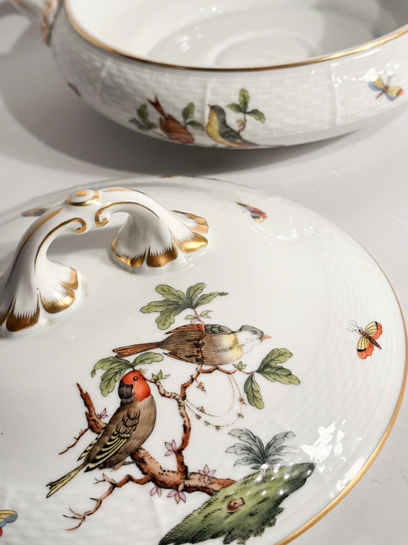 Zuppiera Centrotavola in Porcellana di Herend Rothschild Anni 70