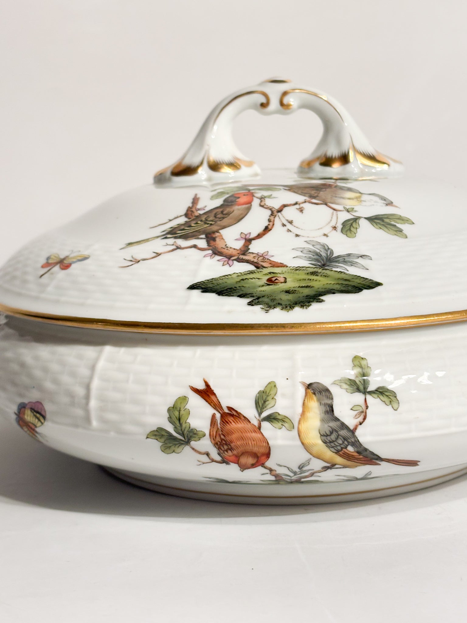Zuppiera Centrotavola in Porcellana di Herend Rothschild Anni 70