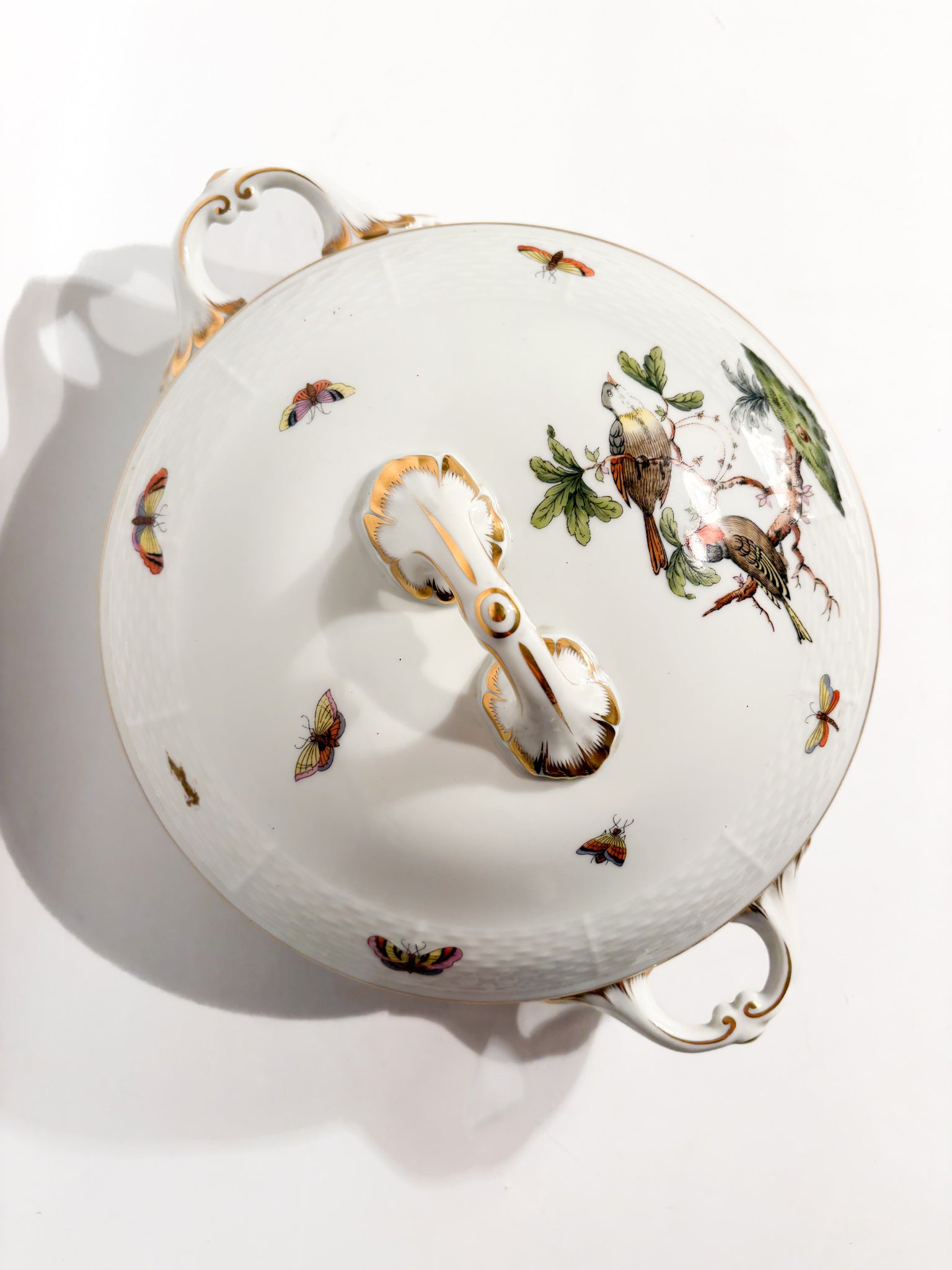 Zuppiera Centrotavola in Porcellana di Herend Rothschild Anni 70