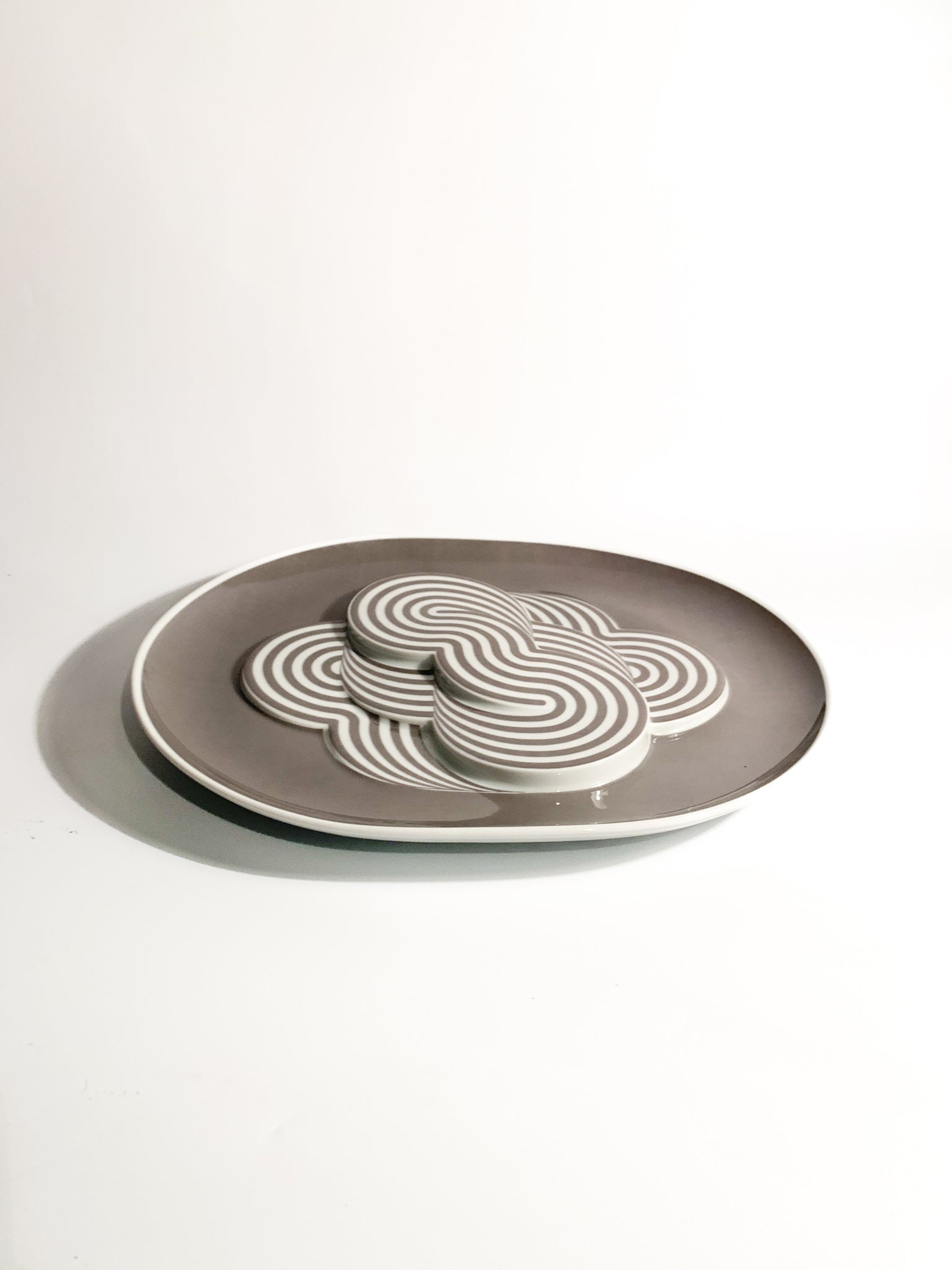 Plate Sculpted in Relief in Porcelain by Rosenthal Studio Linie from 1972