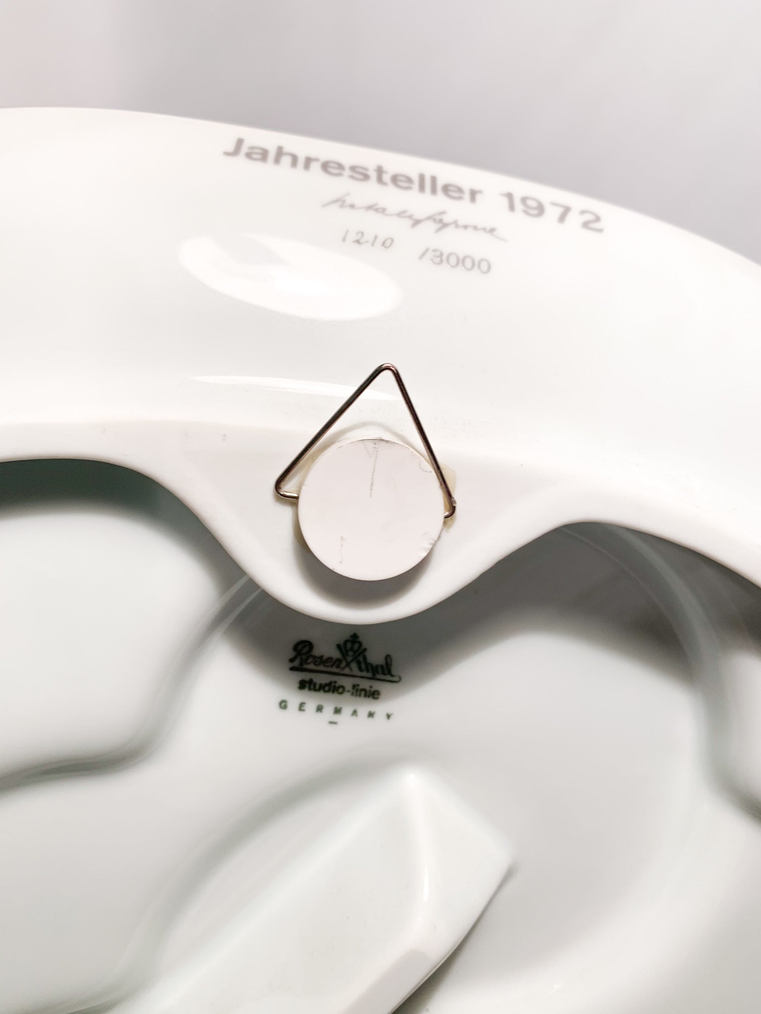 Plate Sculpted in Relief in Porcelain by Rosenthal Studio Linie from 1972