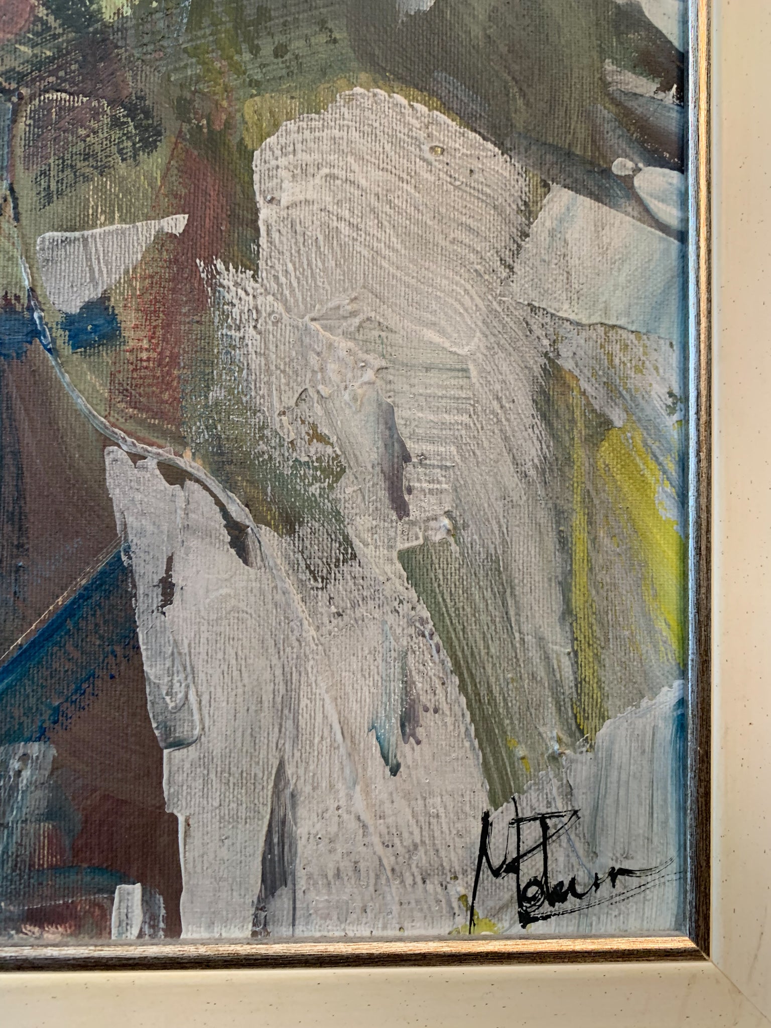 Oil Painting on Canvas 'Human Material' by Massimo Paterna, 1990s