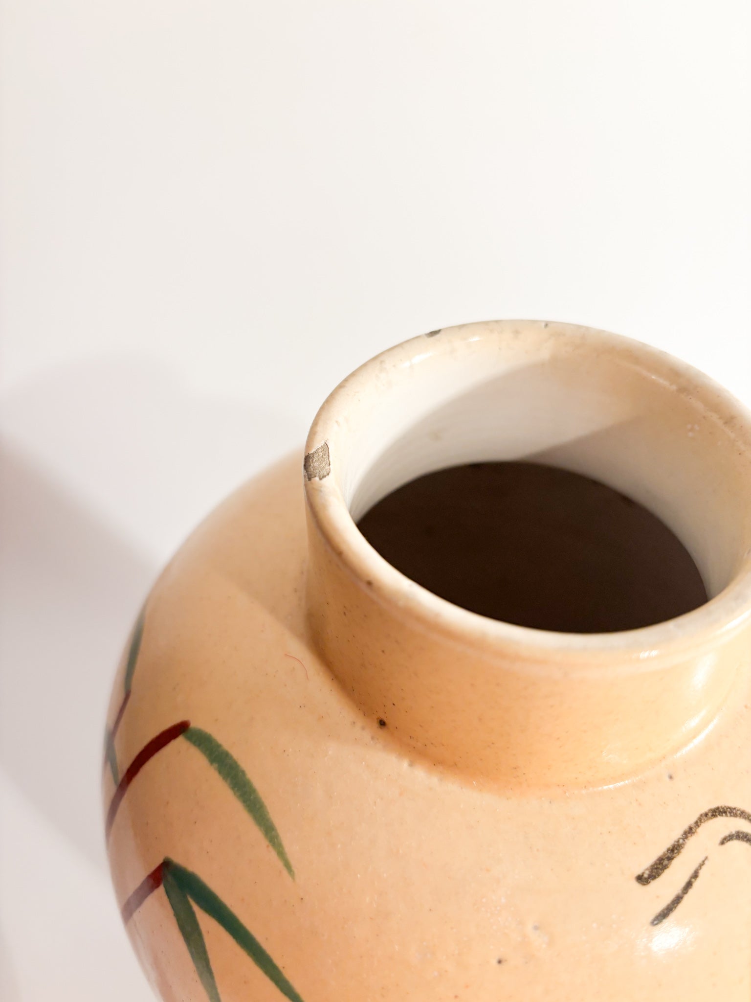 Vaso Potiche in Ceramica Ceramital Dipinto a Mano Anni 40