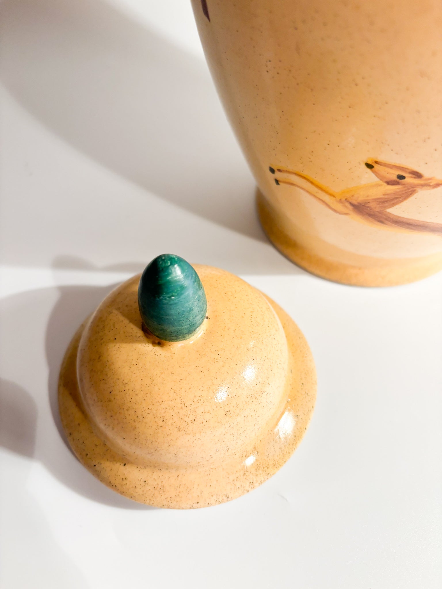 Vaso Potiche in Ceramica Ceramital Dipinto a Mano Anni 40