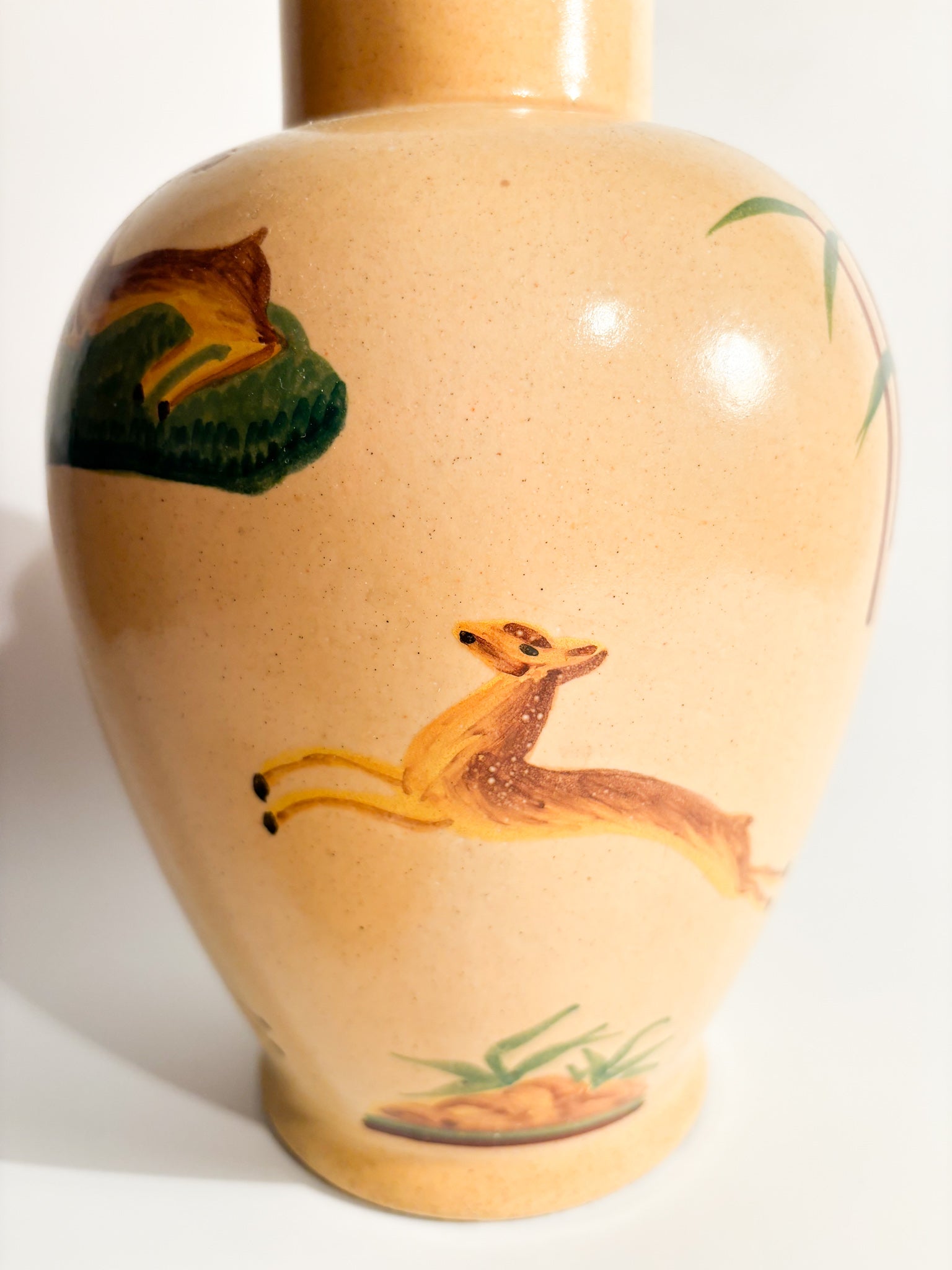 Vaso Potiche in Ceramica Ceramital Dipinto a Mano Anni 40