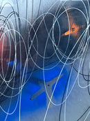 Dipinto Olio su Cartoncino Serie 'Spirali' di Roberto Crippa Anni 65-70