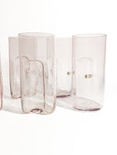 Set da Sei Bicchieri e Caraffa in Vetro di Murano di Cenedese e Albarelli Anni 70