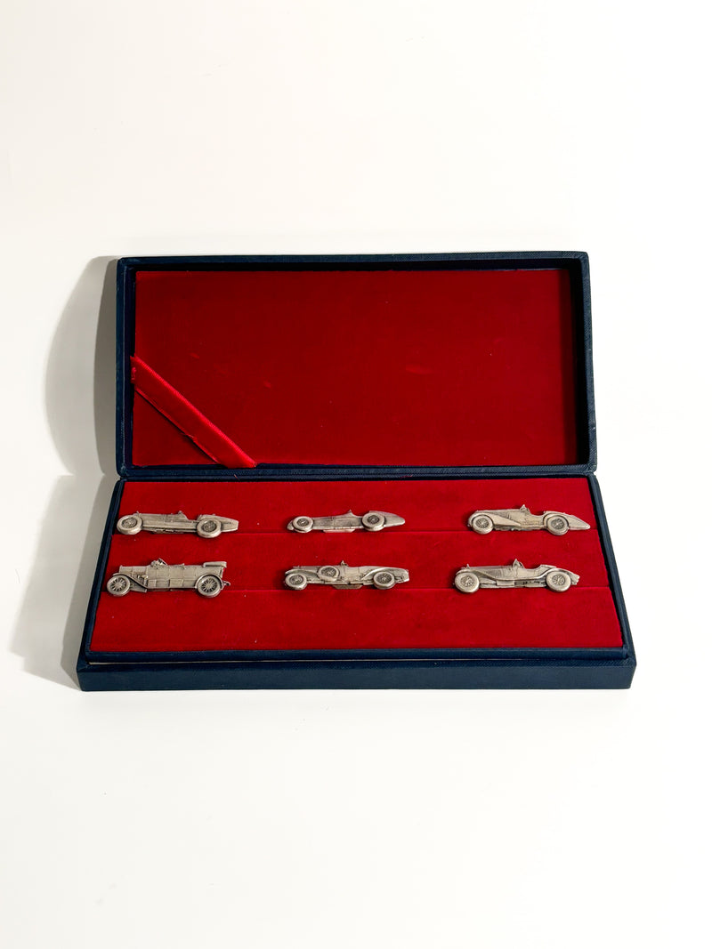 Set of 6 Silver Place Cards from the 1960s Alfa Romeo Collection