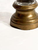 Sfera da Scalinata in Cristallo di Boemia e Base in Ottone XIX Secolo