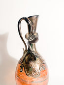 Bottiglia in Vetro di Murano Soffiato a Mano e Colata di Argento 925 Primi 900