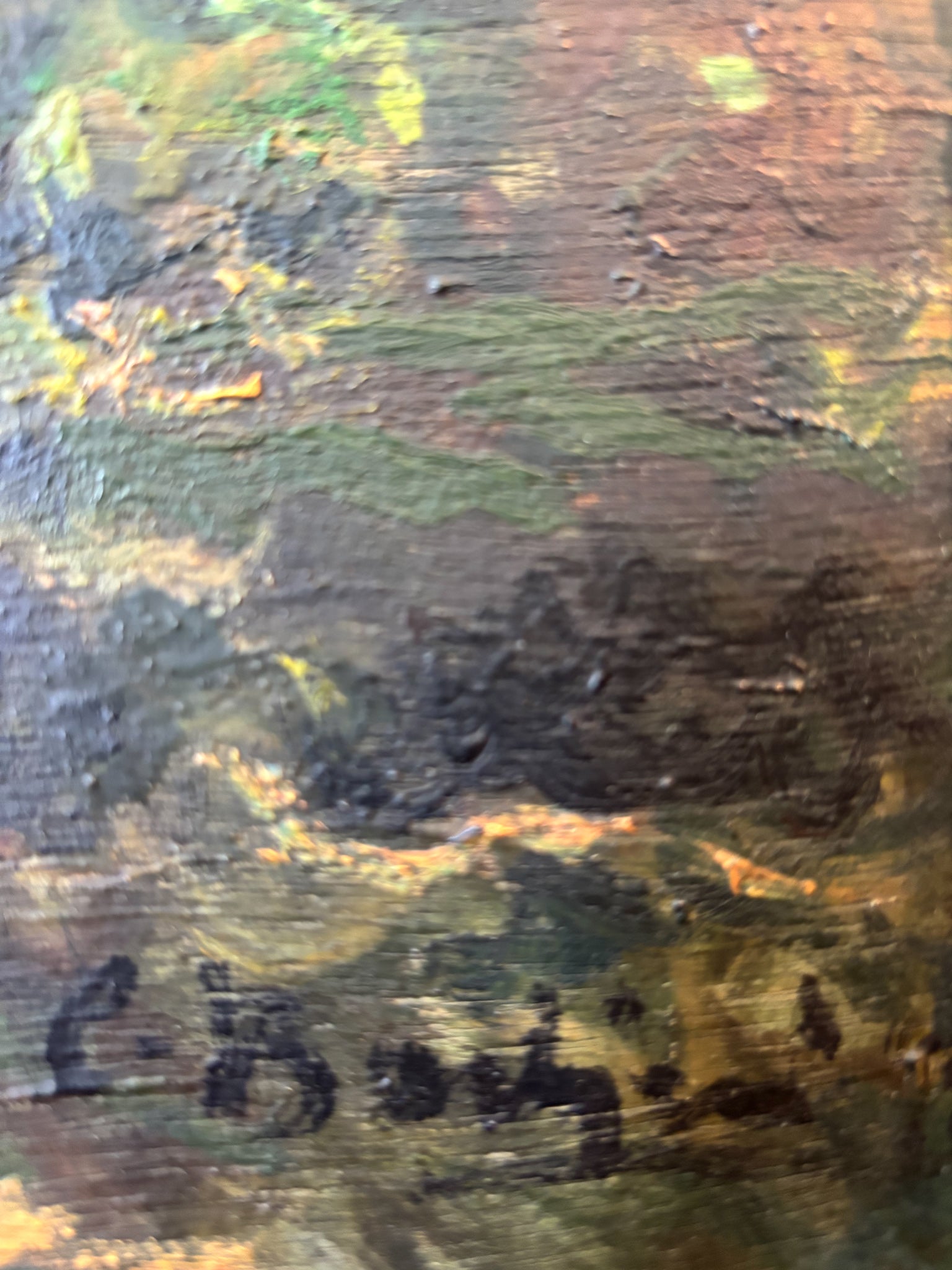 Oil Painting on Canvas of a Rural Landscape by Contardo Barbieri, 1940s