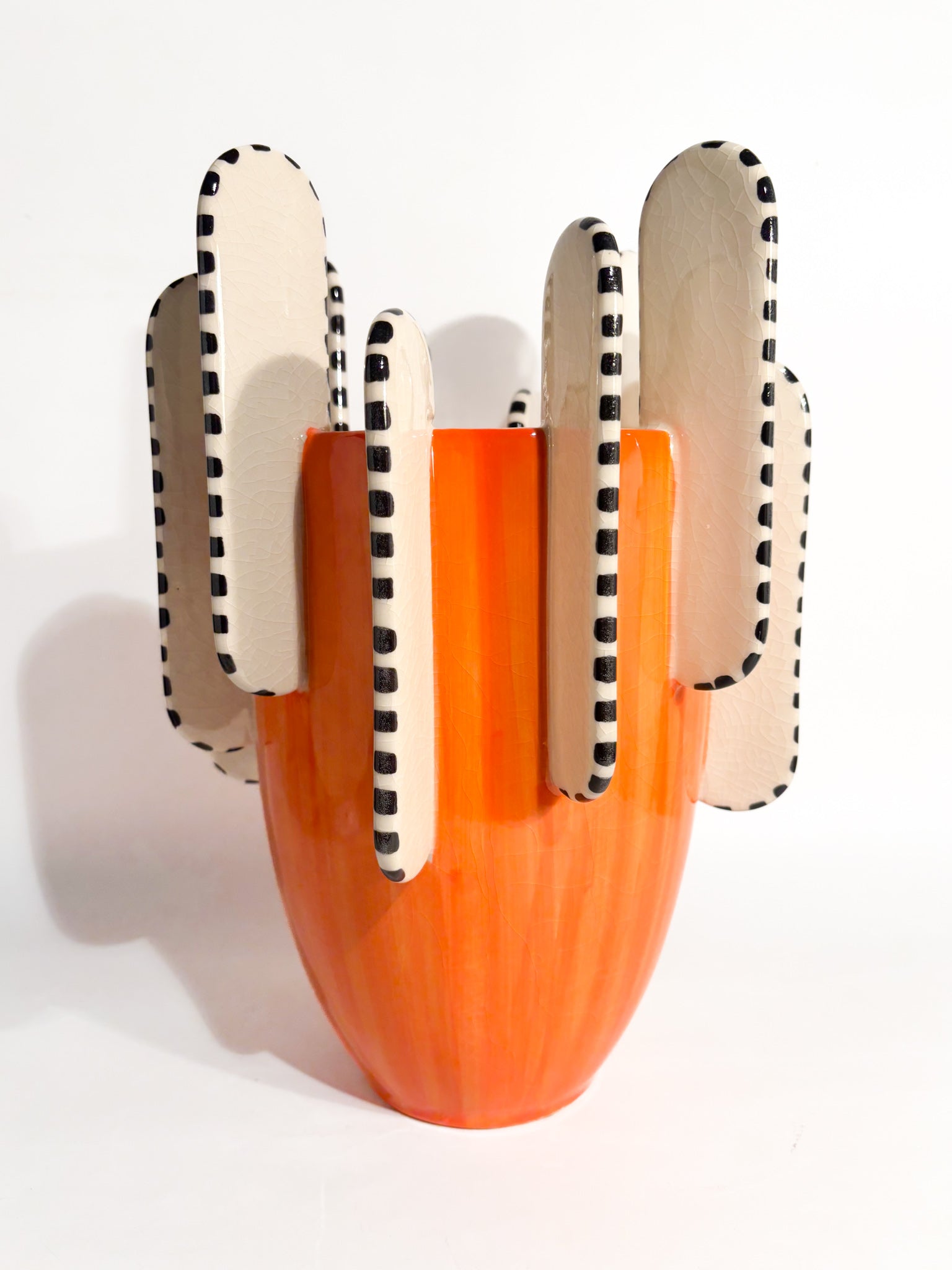 Vaso in Ceramica Veneta a Forma di Cactus