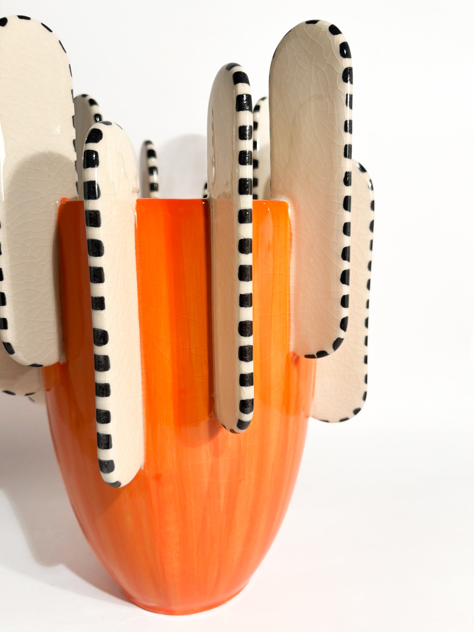 Vaso in Ceramica Veneta a Forma di Cactus