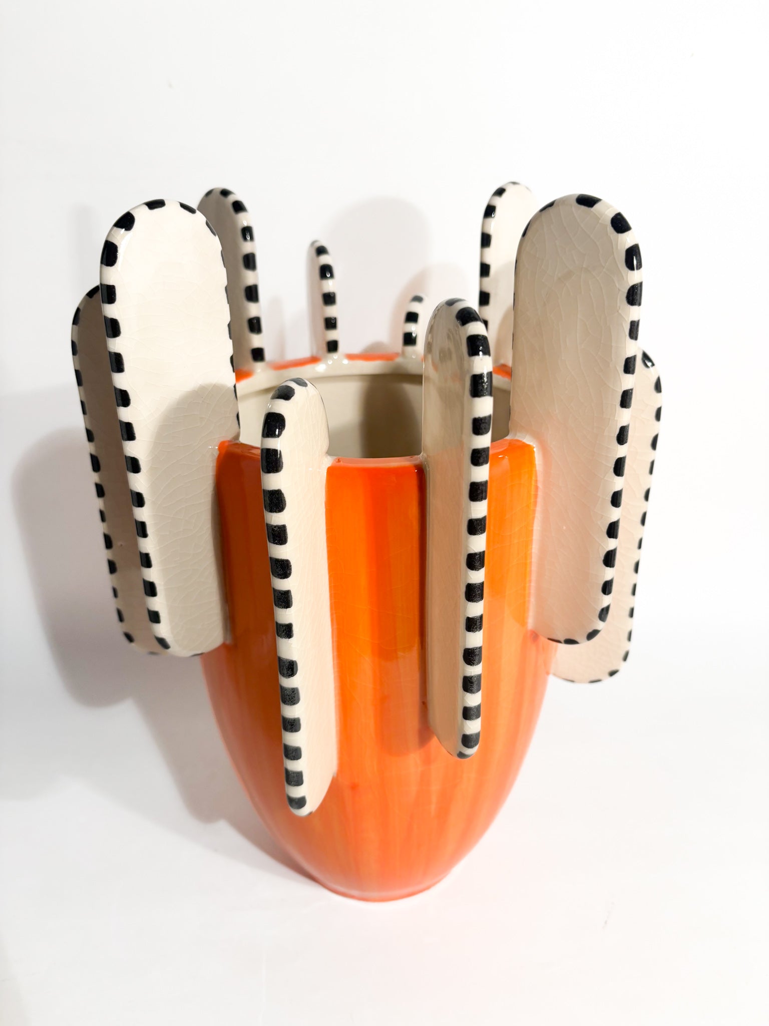 Vaso in Ceramica Veneta a Forma di Cactus