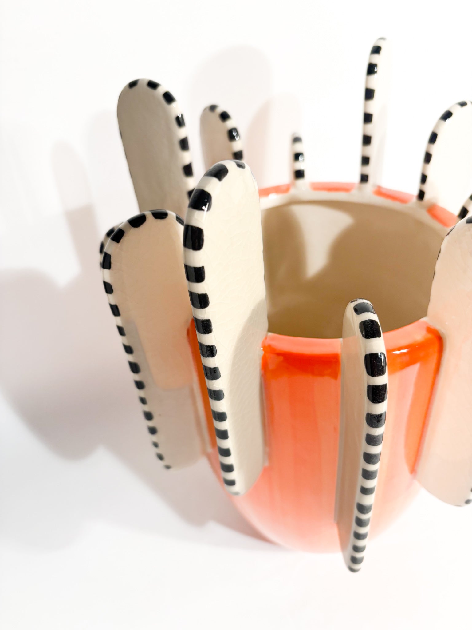 Vaso in Ceramica Veneta a Forma di Cactus